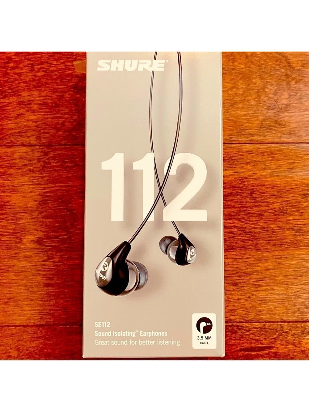 Shure SE112 Earphones, New in Opened Box